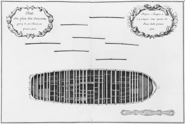 Plan du premier pont d